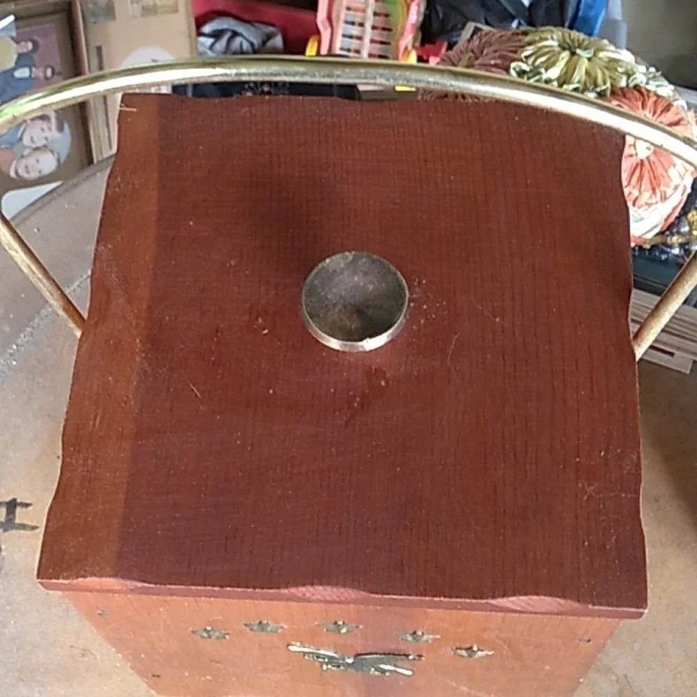 Vintage 1970s wooden ice bucket barware retro mcm